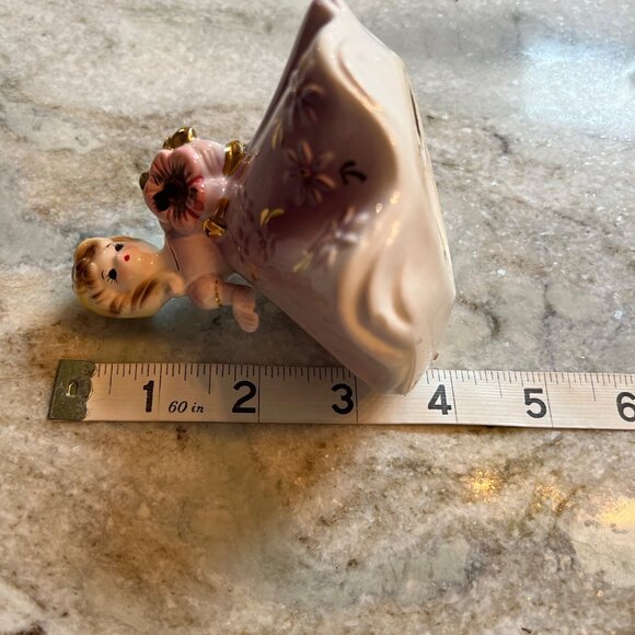 Vintage Josef Originals February Birthday Girl Doll Figurine Porcelain Dress - Picture 8 of 10